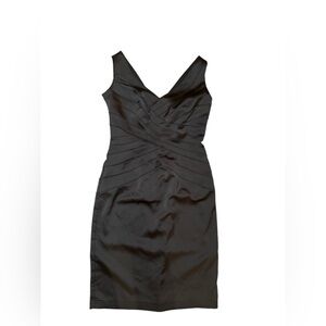 Tadashi Collection Elegant Black V-Neck Dress - Size 10 A01